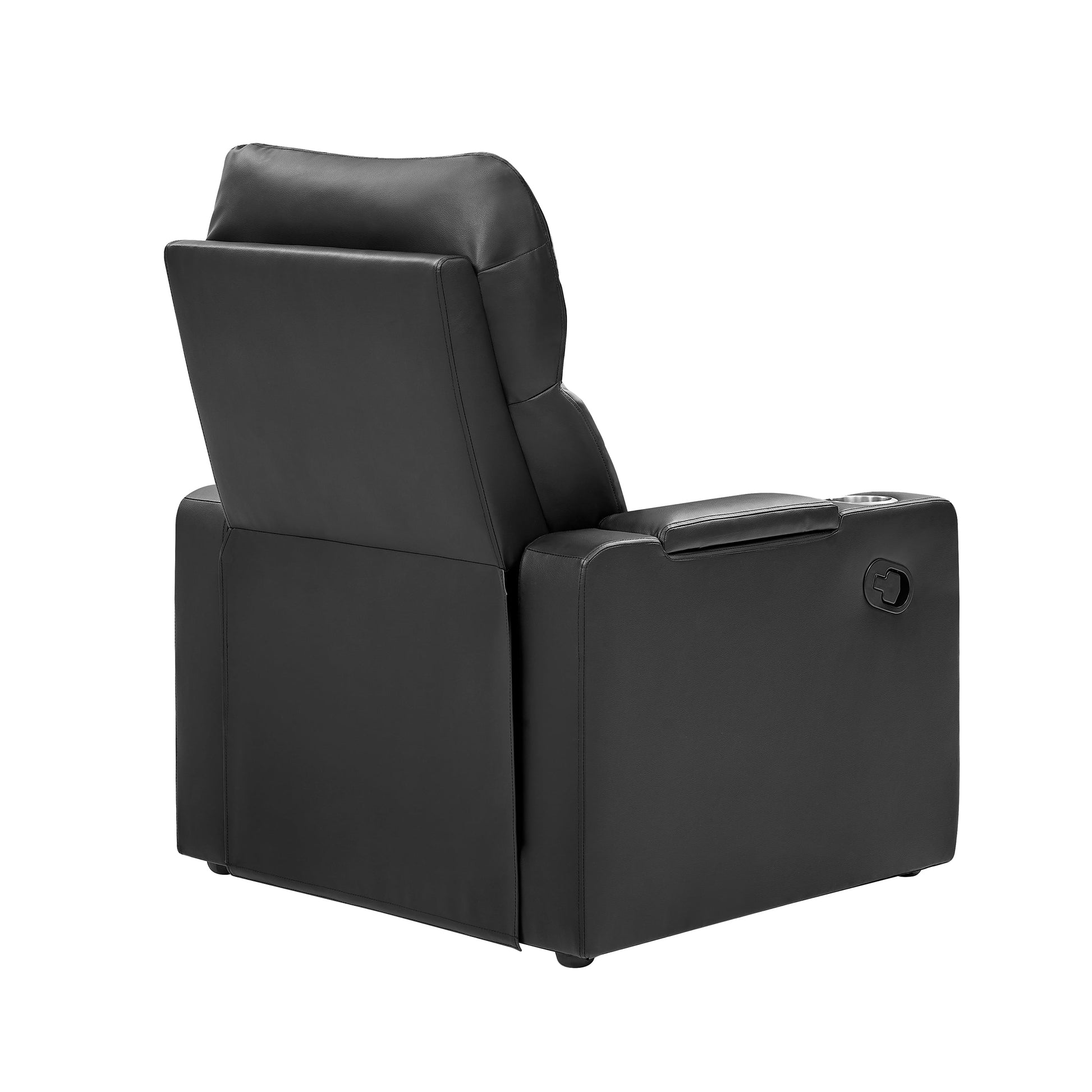 Home Theater Recliner with USB Charging Ports, Faux Leather, Multiple Finishes