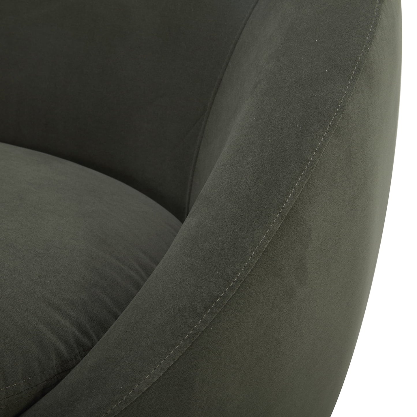 Mira Velvet Swivel Chair, Olive